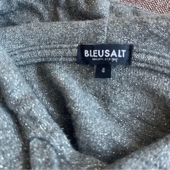 Blue Salt Cropped Lurex Hoodie Size 4 Cropped - Picture 4 of 4